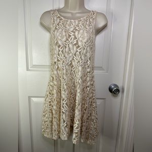 SOLD : Free People dress beige cream nude lace size XS